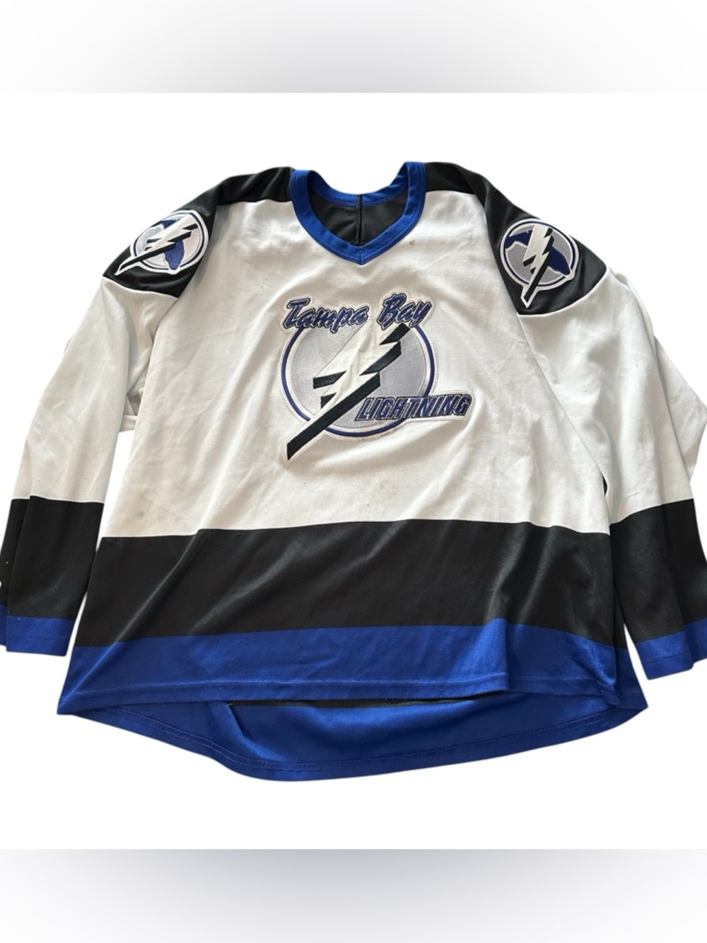 Vintage Tampa Bay Lightning Jersey XXL Bauer ProWear NHL Hockey 90s White Logo